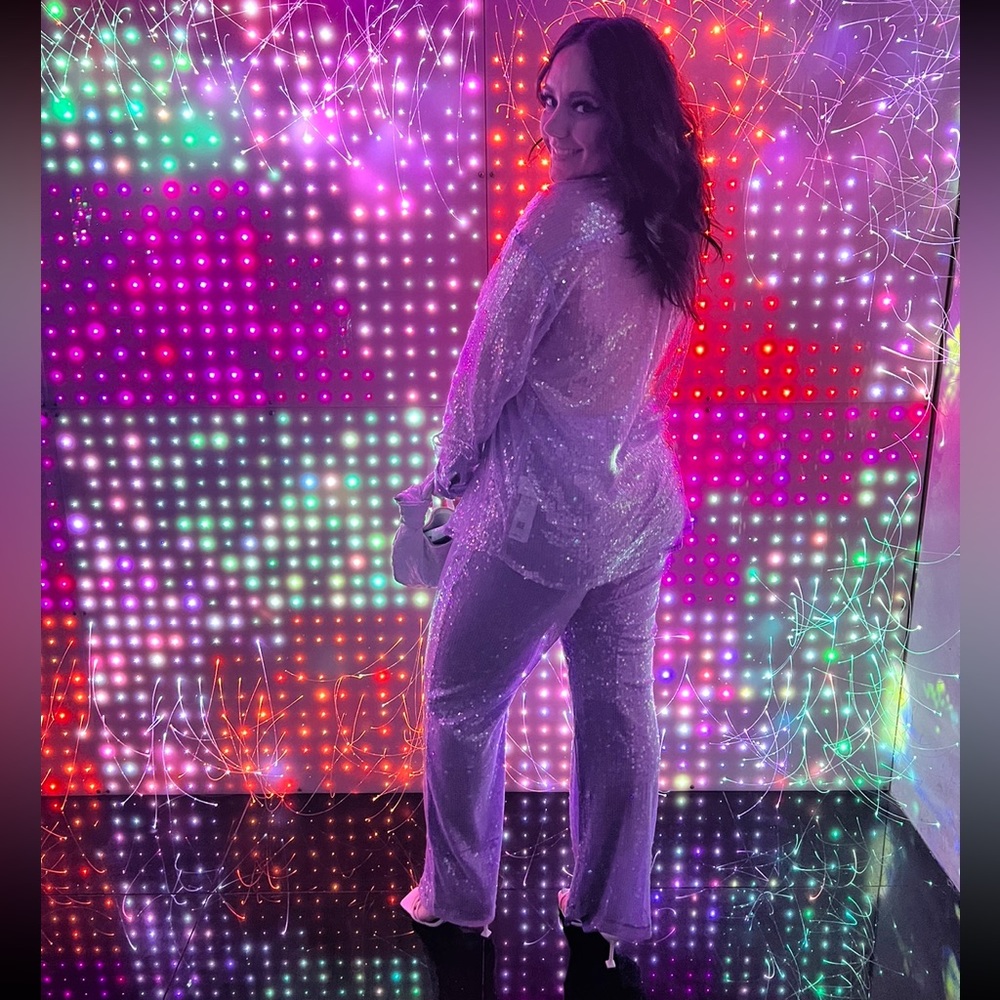 Sheer sequin top